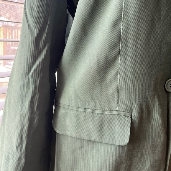 [S]OPEN EDIT One Button Rayon Soft Blazer in Green Agave - Picture 4 of 13